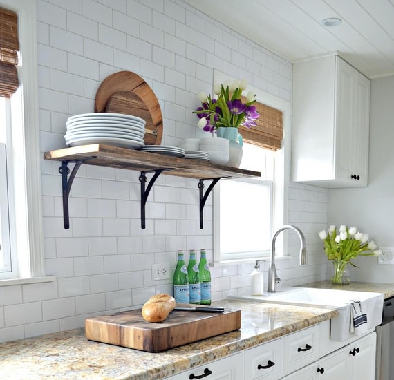 Farmhouse countertop sales shelf