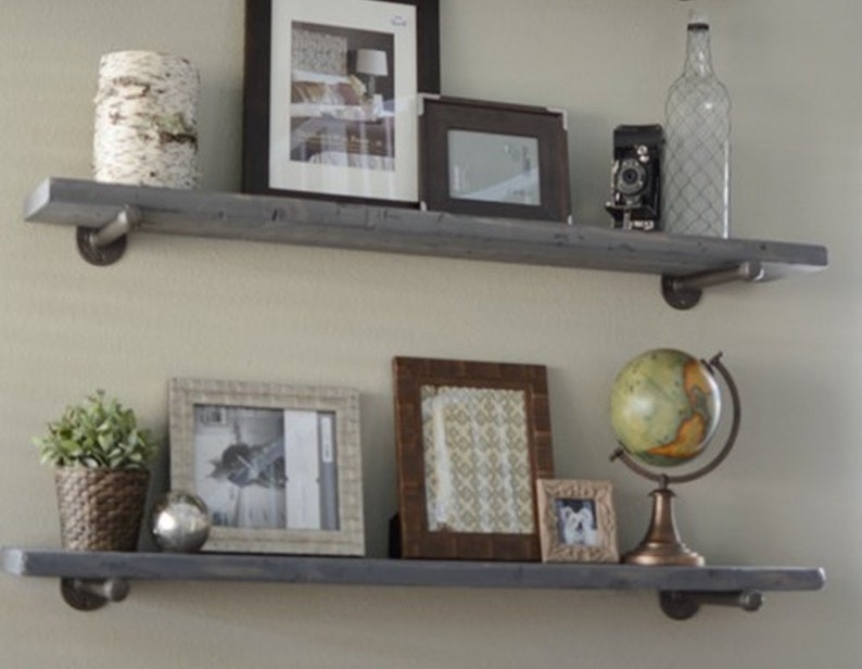 One Graywash Nautical Floating Shelf 9.25 Deep Special Etsy