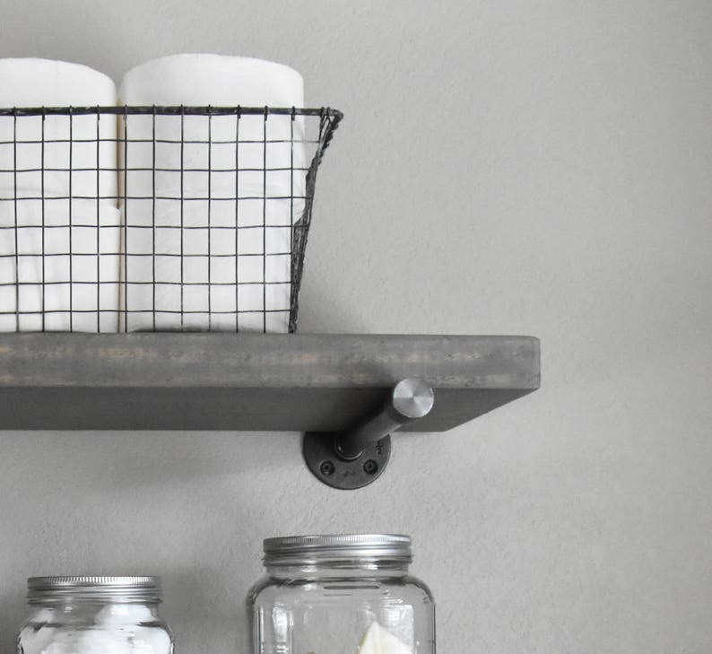 Pipe Hangers For Floating Shelves With Special End Image 0