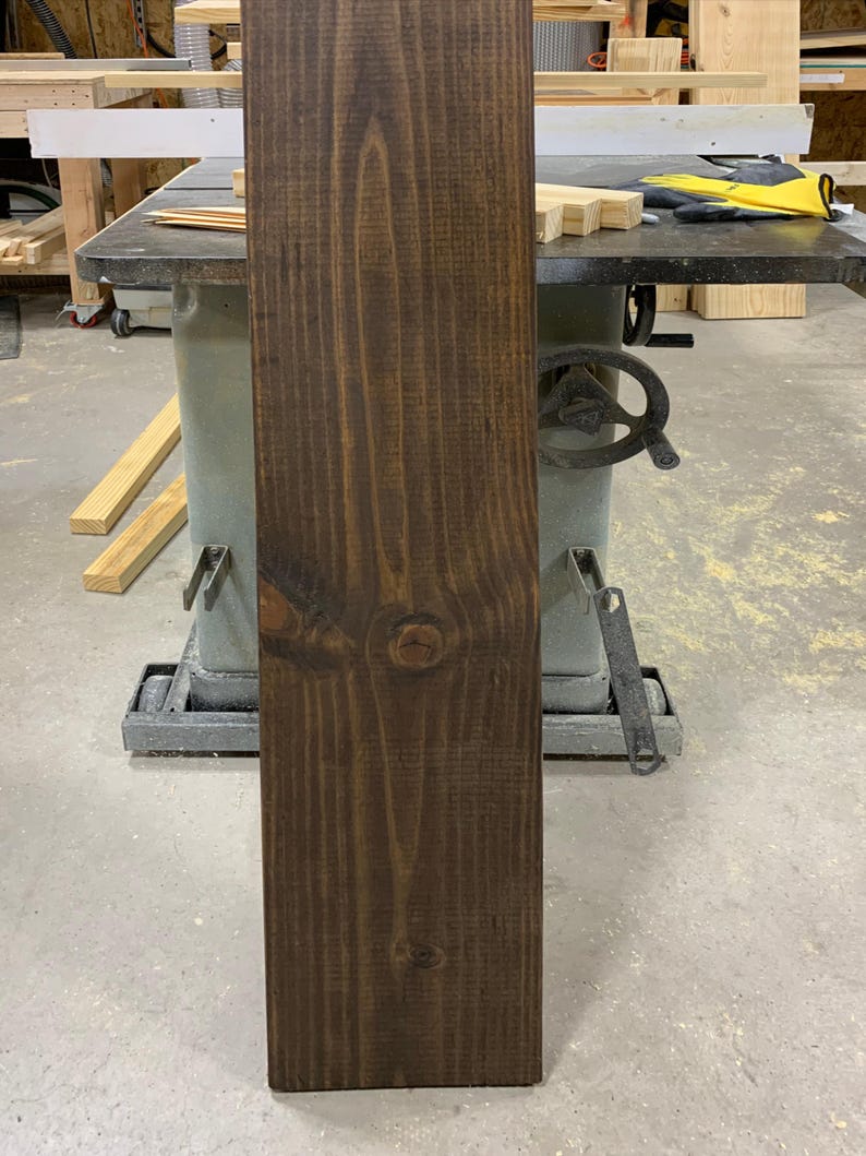 Rustic Wood Floating Shelf: Farmhouse Kitchen & Bathroom Shelving (No Brackets) imagem 4