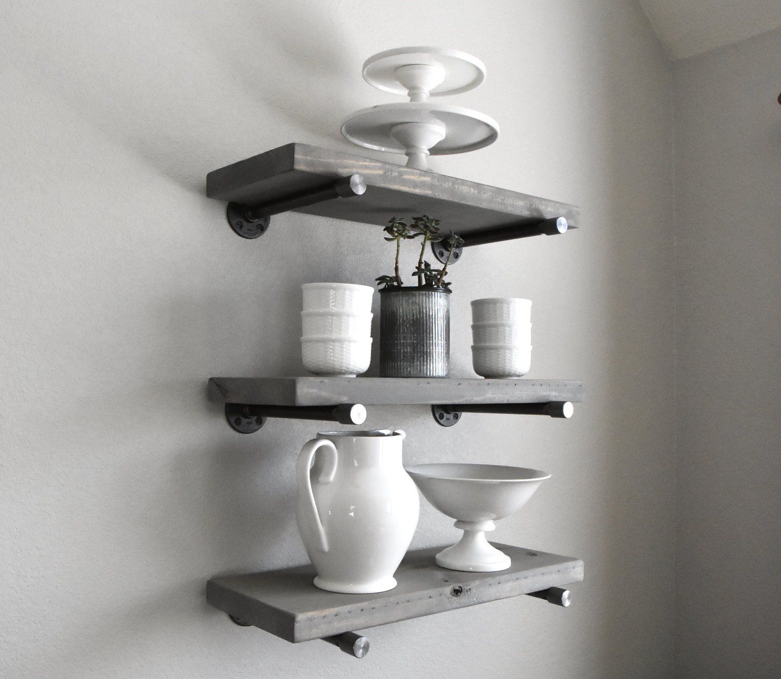 One Graywash Nautical Floating Shelf 9.25 Deep Special Etsy