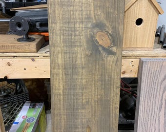 Rustic Wood Floating Shelf: Farmhouse Kitchen & Bathroom Shelving (No Brackets)
