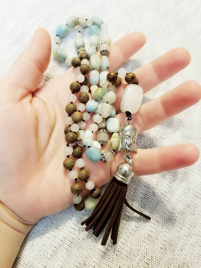 Decorative Mala Necklace with Buddha Tassel