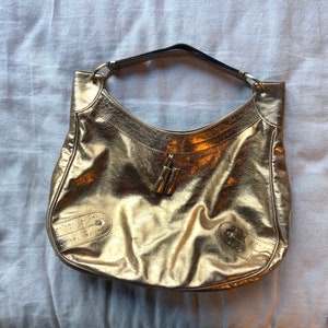Large Vintage Gold Burberry Shoulder Bag Excellent Condition Very Clean Etsy Canada