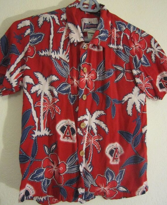 los angeles angels hawaiian shirt