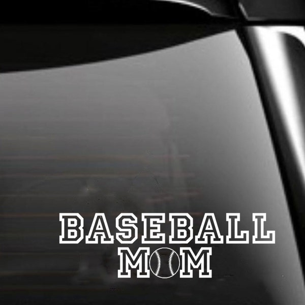 Baseball Mom Car Decal-IPad Decal- Macbook Decal- Tablet Decal- Vinyl Decal- Window Decoration- Sports Mom-