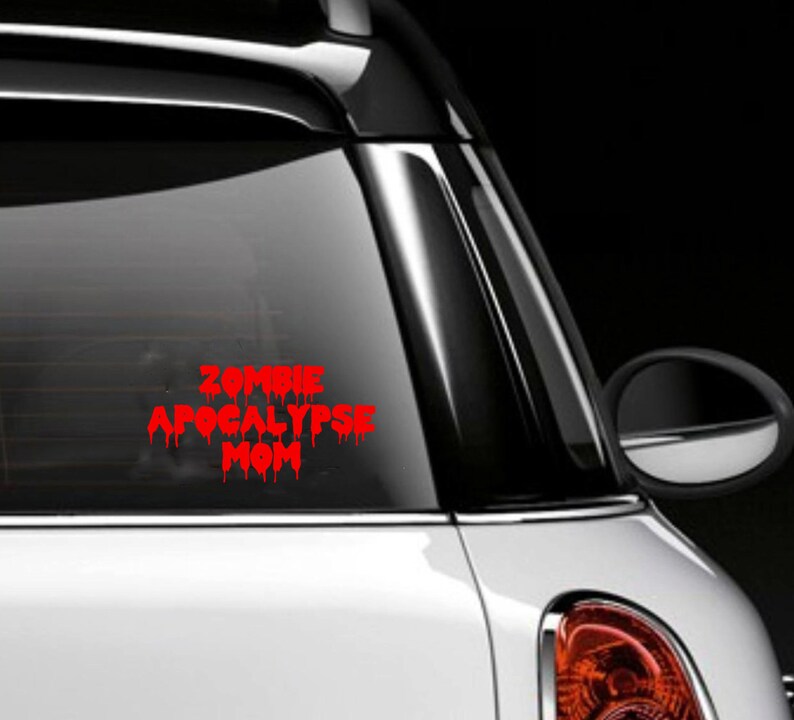 Zombie Apocalypse Mom Car Decal Undead Walkers iPad Decal MacBook Decal