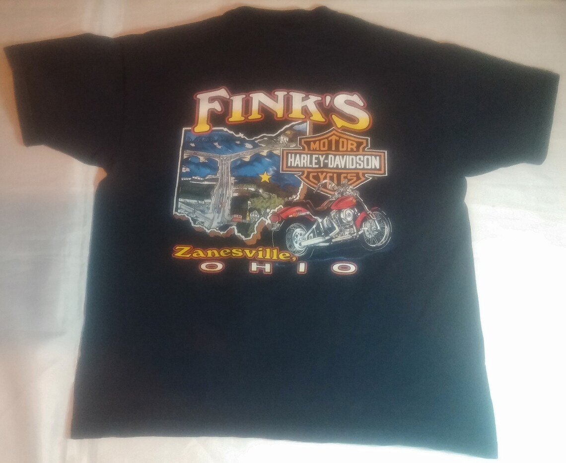 Vintage Fink's Harley Davidson Motorcycles Zanesville Ohio Etsy