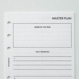 DRUCKBARE Masterplan-Einlagen – A6-Format