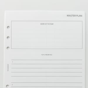 DRUCKBARE Masterplan Einsätze - Größe A5