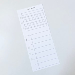 PRINTABLE Half Sheet Sidebar Planner Insert - A5 Size