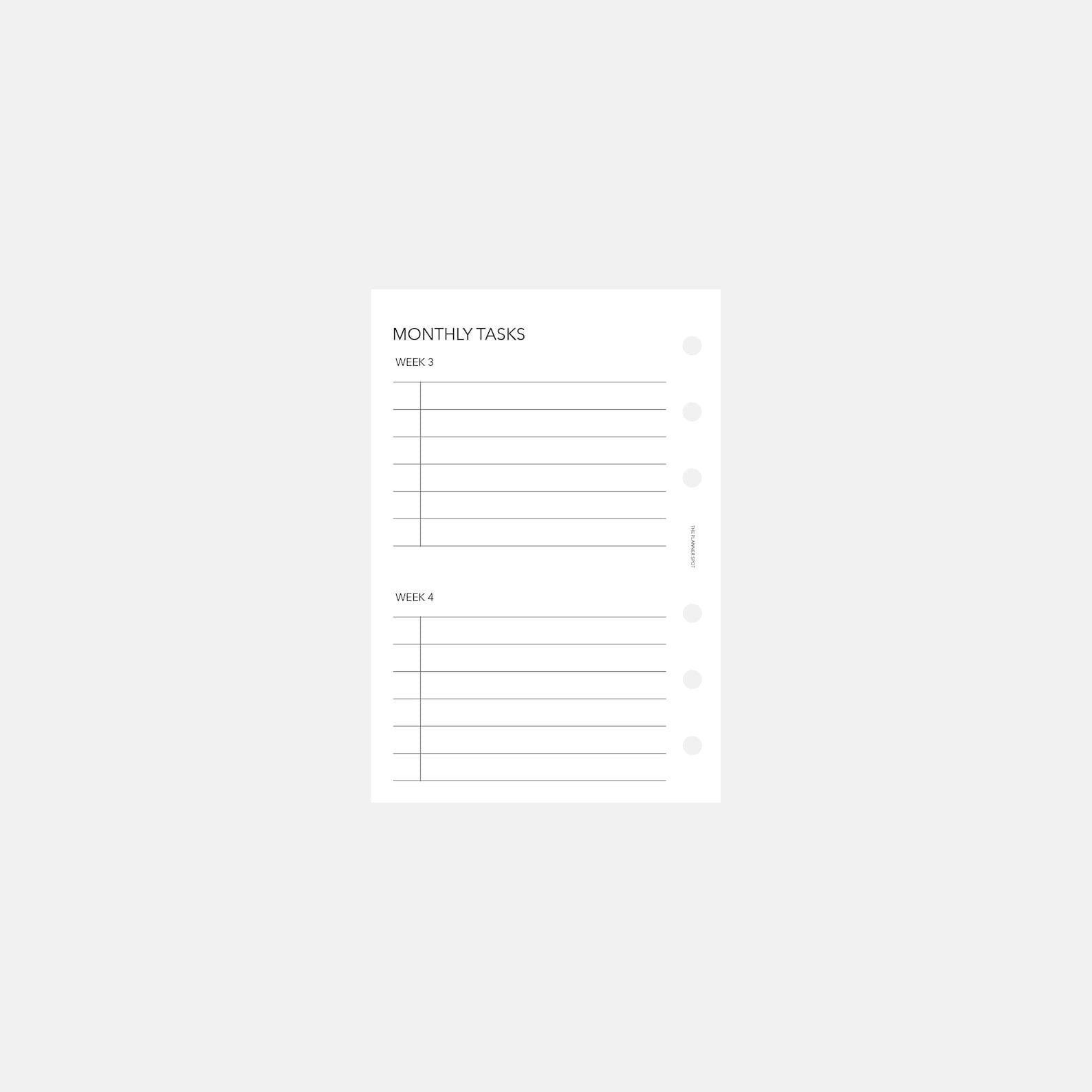 PRINTABLE Monthly Tasks Planner Inserts - Pocket Size - Etsy