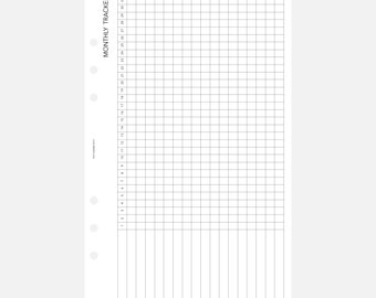 PRINTABLE Month Tracker Planner Insert - Half Letter Size