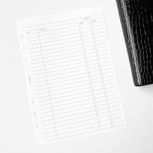 PRINTABLE Finances Planner Insert - A5 Size