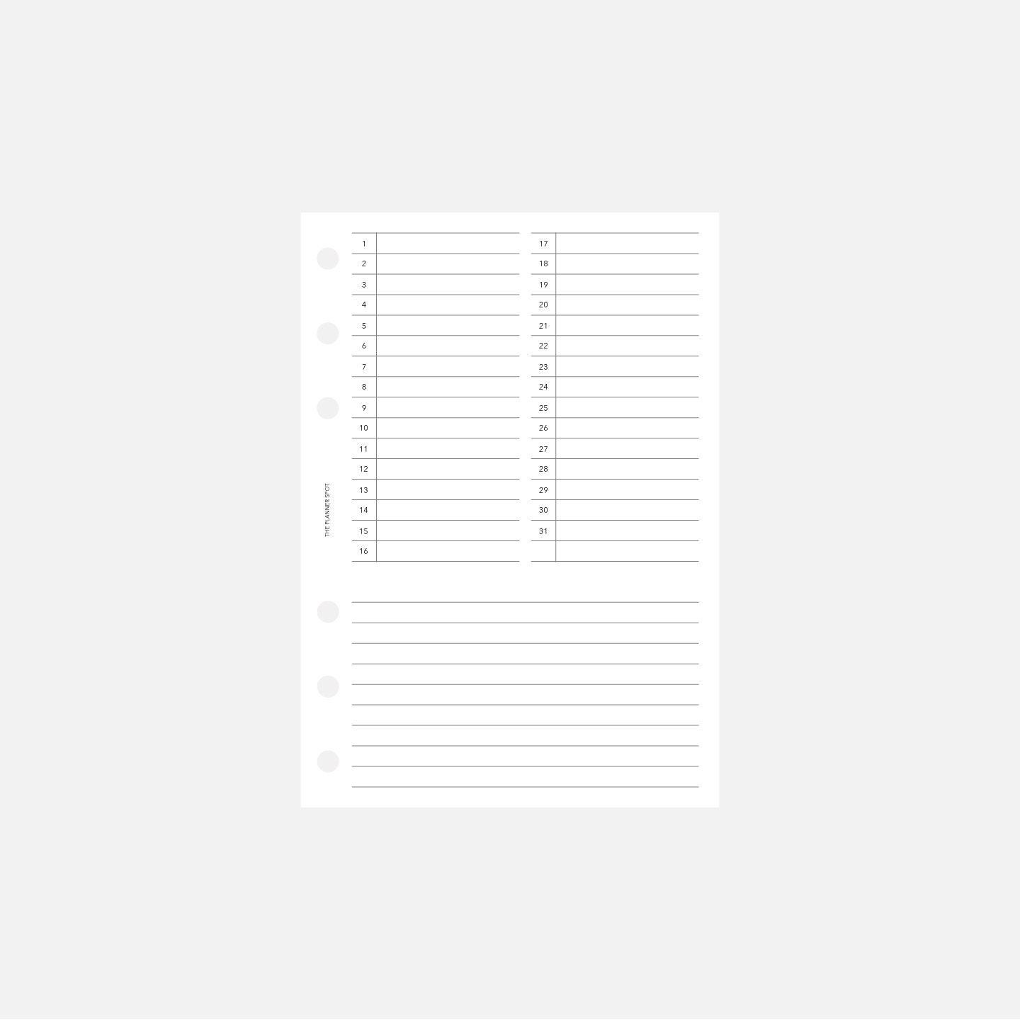 PRINTABLE UNDATED Monthly Planner Inserts A6 Size - Etsy