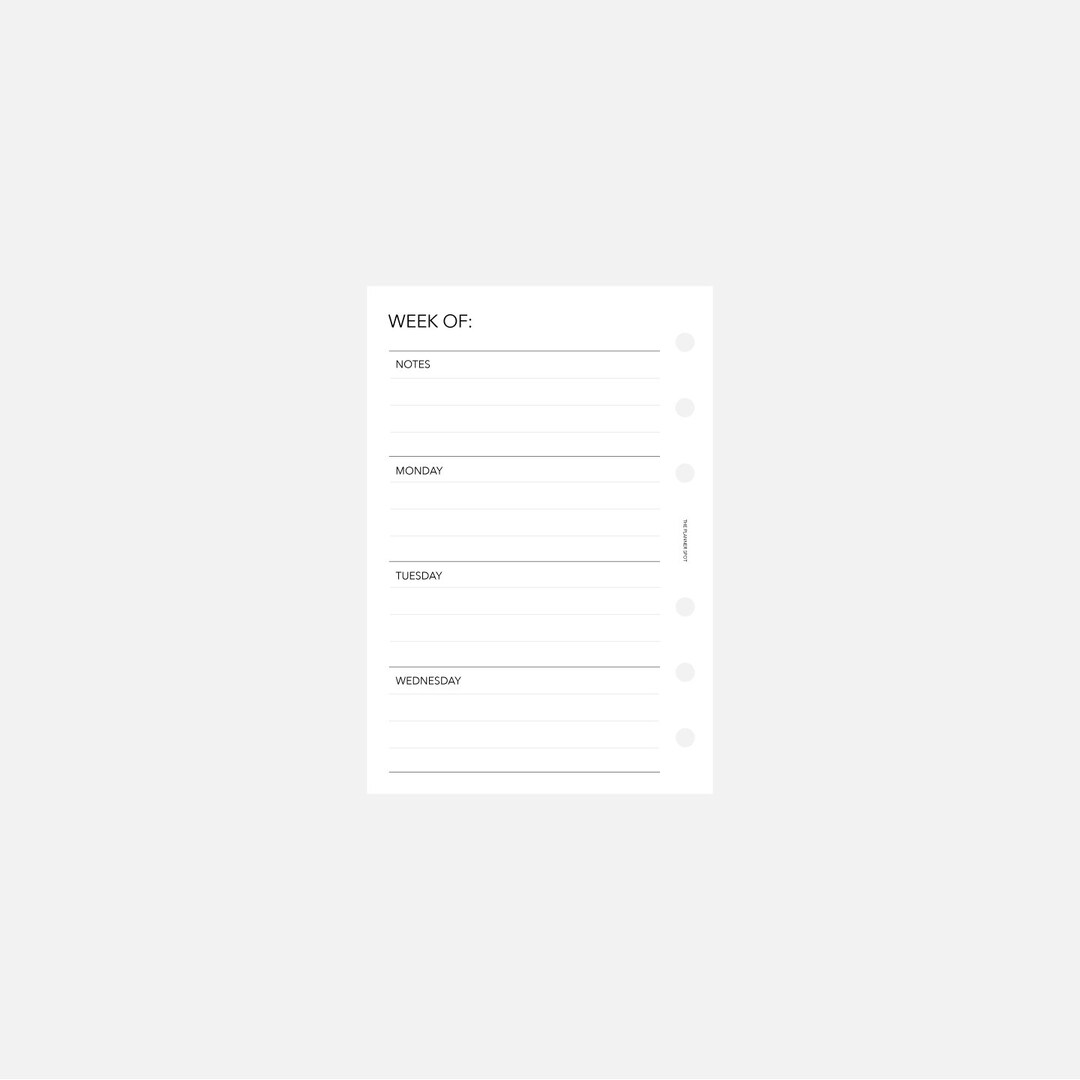 PRINTABLE Undated Horizontal Weekly Planner Inserts - Pocket Size - Etsy