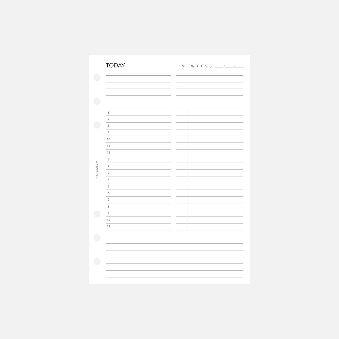 PRINTABLE Undated Daily Planner Insert - Personal Wide Size - Etsy