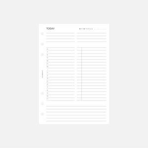 PRINTABLE Undated Daily Planner Insert - Personal Wide Size