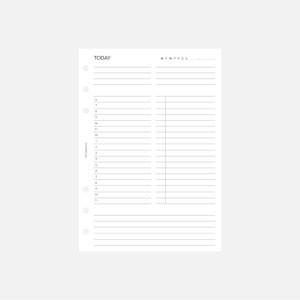 PRINTABLE Undated Daily Planner Insert - Personal Wide Size