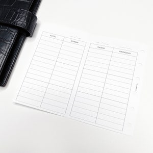 PRINTABLE Weekly Foldout Planner Inserts - Pocket Size