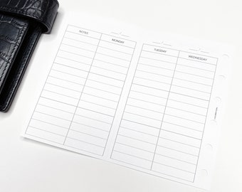 PRINTABLE Weekly Foldout Planner Inserts - Pocket Size