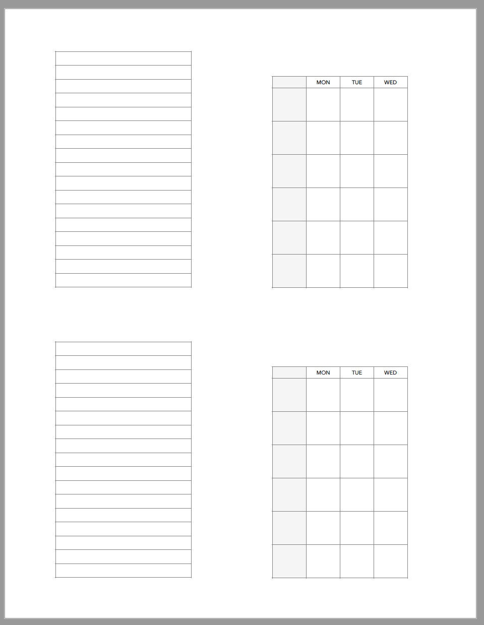 PRINTABLE Monthly Planner Inserts - Pocket Size - Etsy