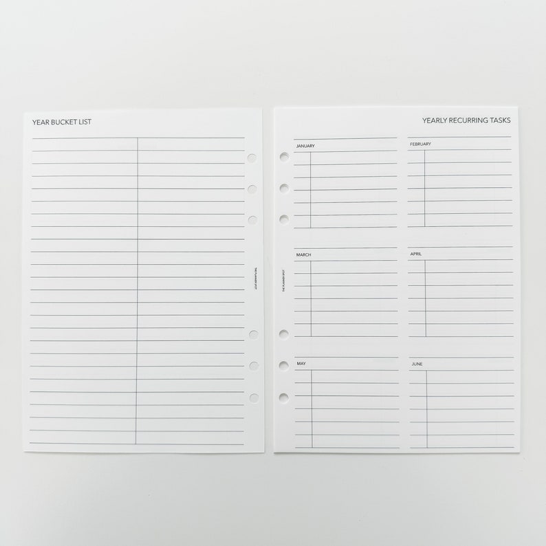 PRINTABLE Master Plan Inserts - A5 Size - Etsy
