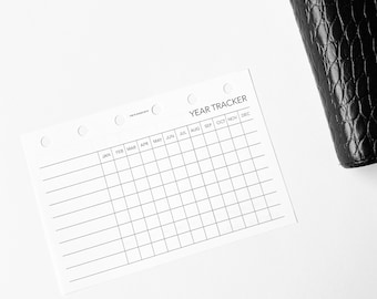 PRINTABLE Year Tracker Planner Inserts - Pocket Size