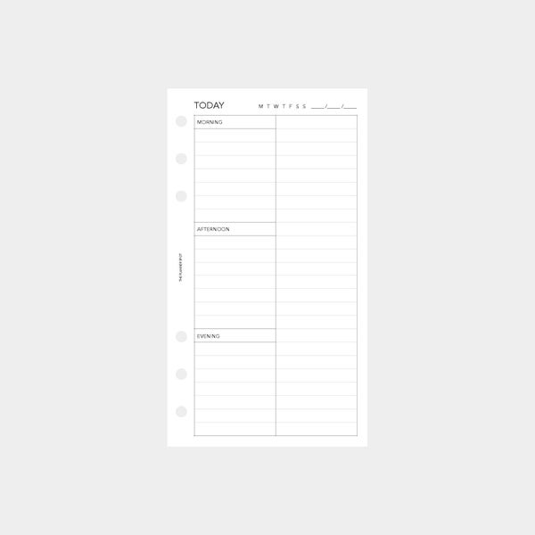 PRINTABLE Undated Daily Planner Insert - Personal Size