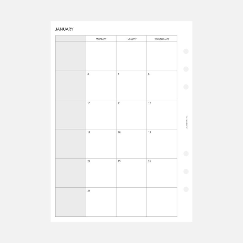 PRINTABLE Dated 2022 Monthly Planner Insert A5 Size Etsy