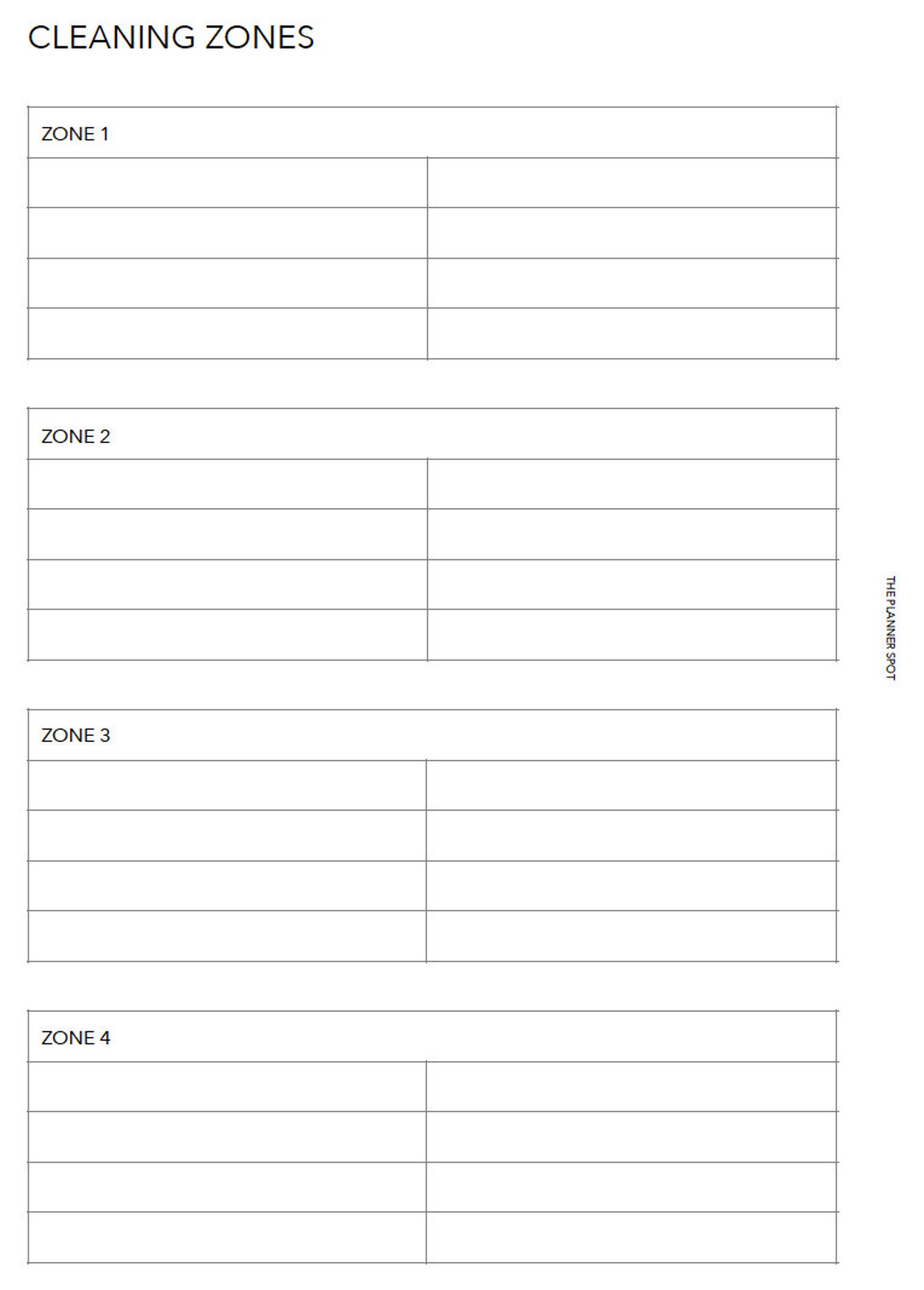 PRINTABLE Cleaning Routines Planner Insert - Personal Wide Size - Etsy