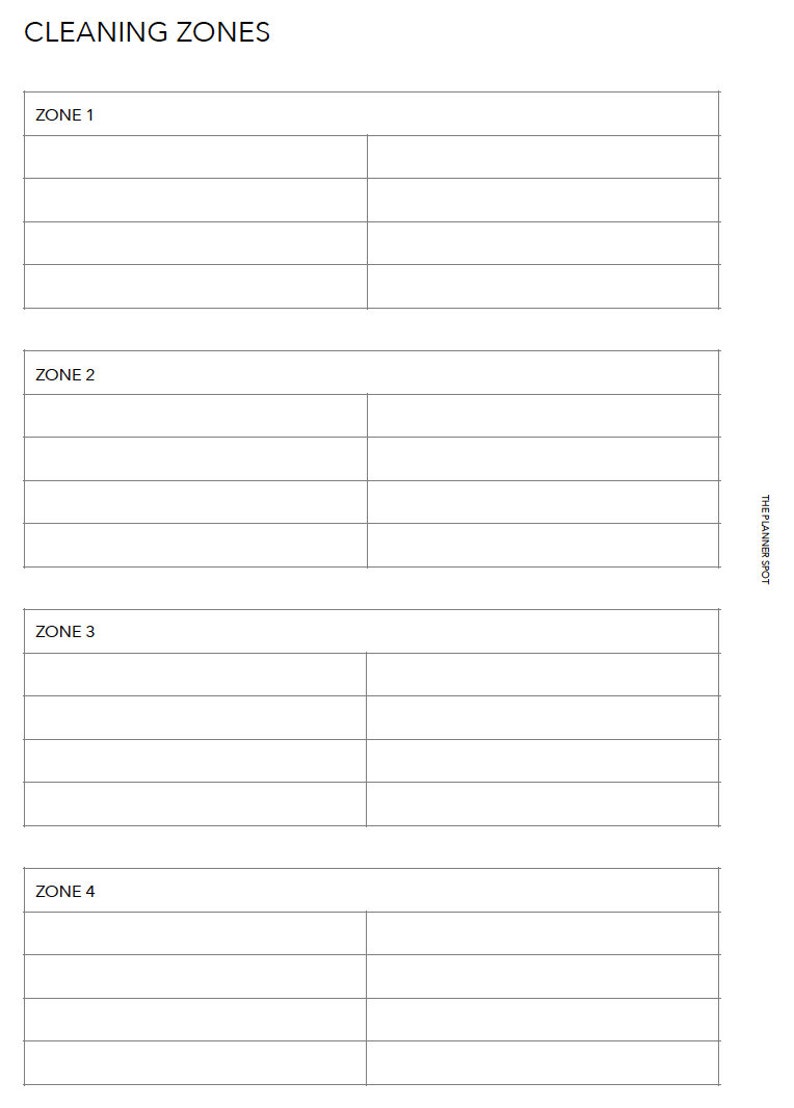 PRINTABLE Cleaning Routines Planner Insert - Personal Wide Size - Etsy