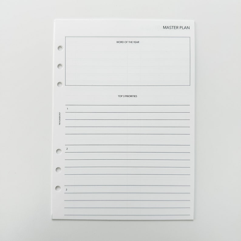 PRINTABLE Master Plan Inserts - A5 Size - Etsy