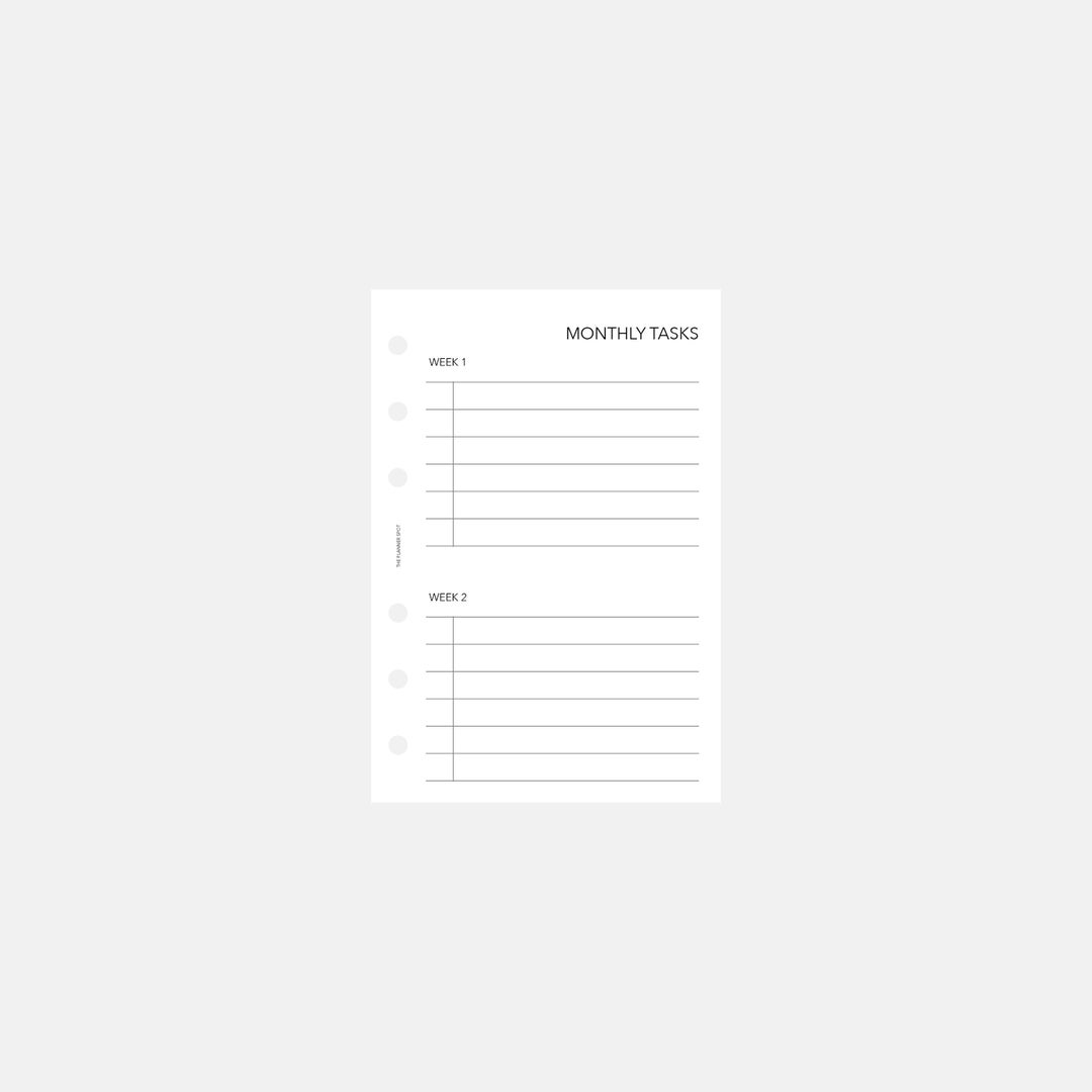 PRINTABLE Monthly Tasks Planner Inserts - Pocket Size - Etsy