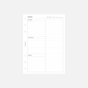 PRINTABLE Undated Daily Planner Insert - Personal Wide Size