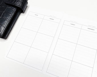 DRUCKBARER Wochenplaner Einsatz - A6 Größe