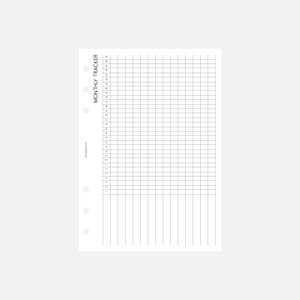 PRINTABLE Month Tracker Planner Insert - Personal Wide Size