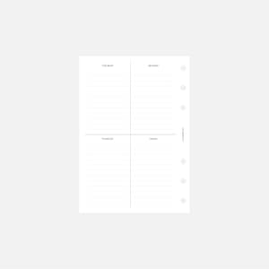 PRINTABLE Undated Weekly Planner Inserts - A6 Size
