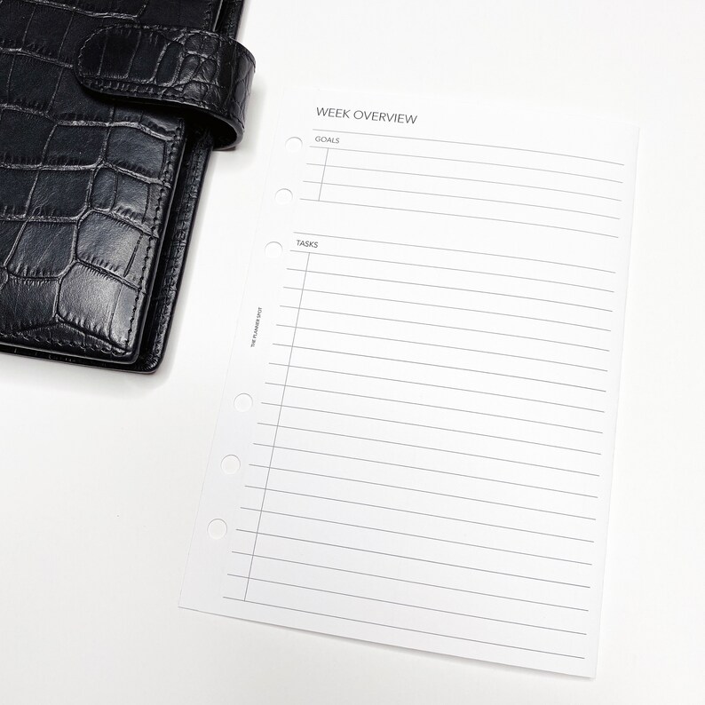 PRINTABLE Weekly Foldout Planner Inserts Personal Wide Size Etsy