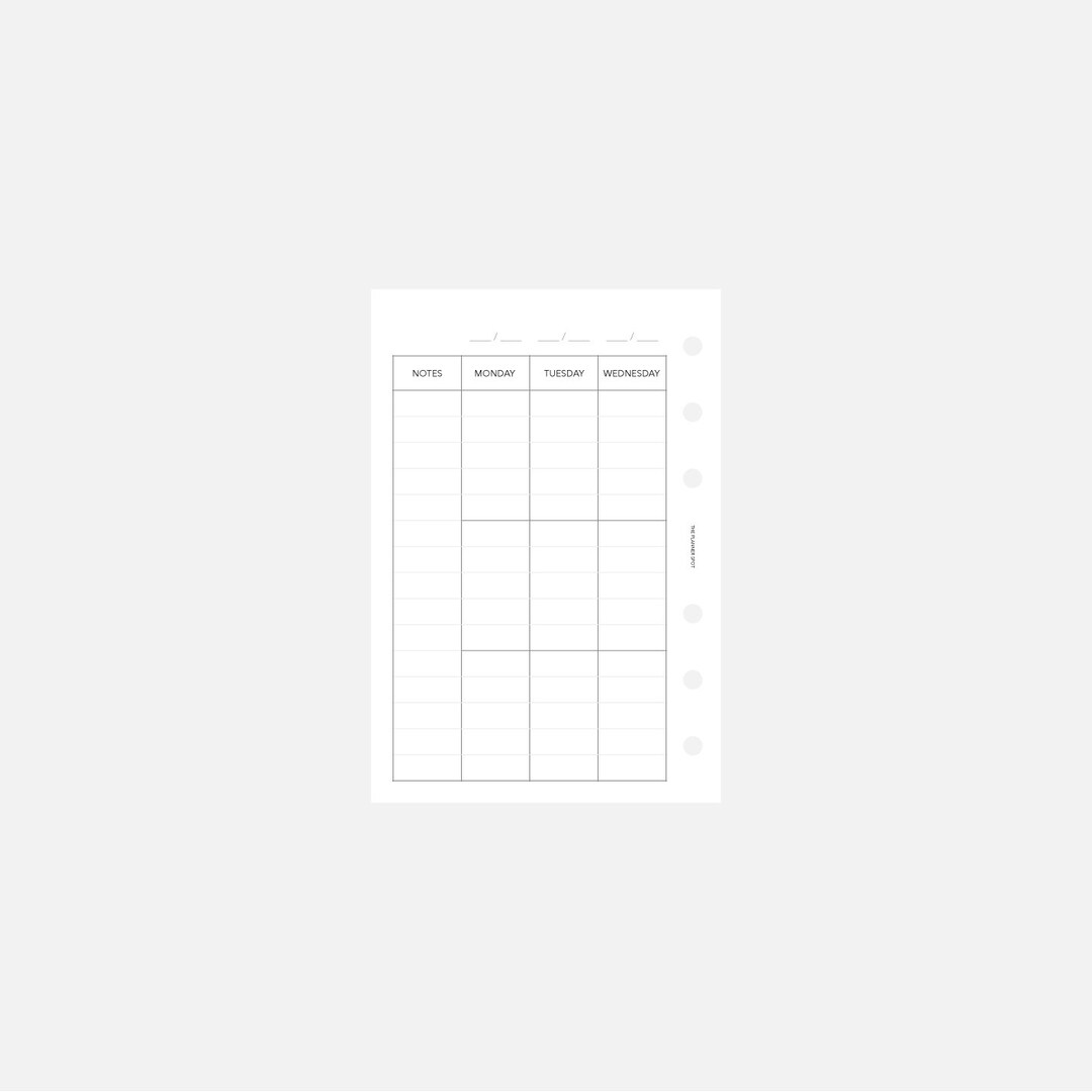 PRINTABLE Undated *8 Column* Vertical Weekly Planner Inserts - Pocket ...