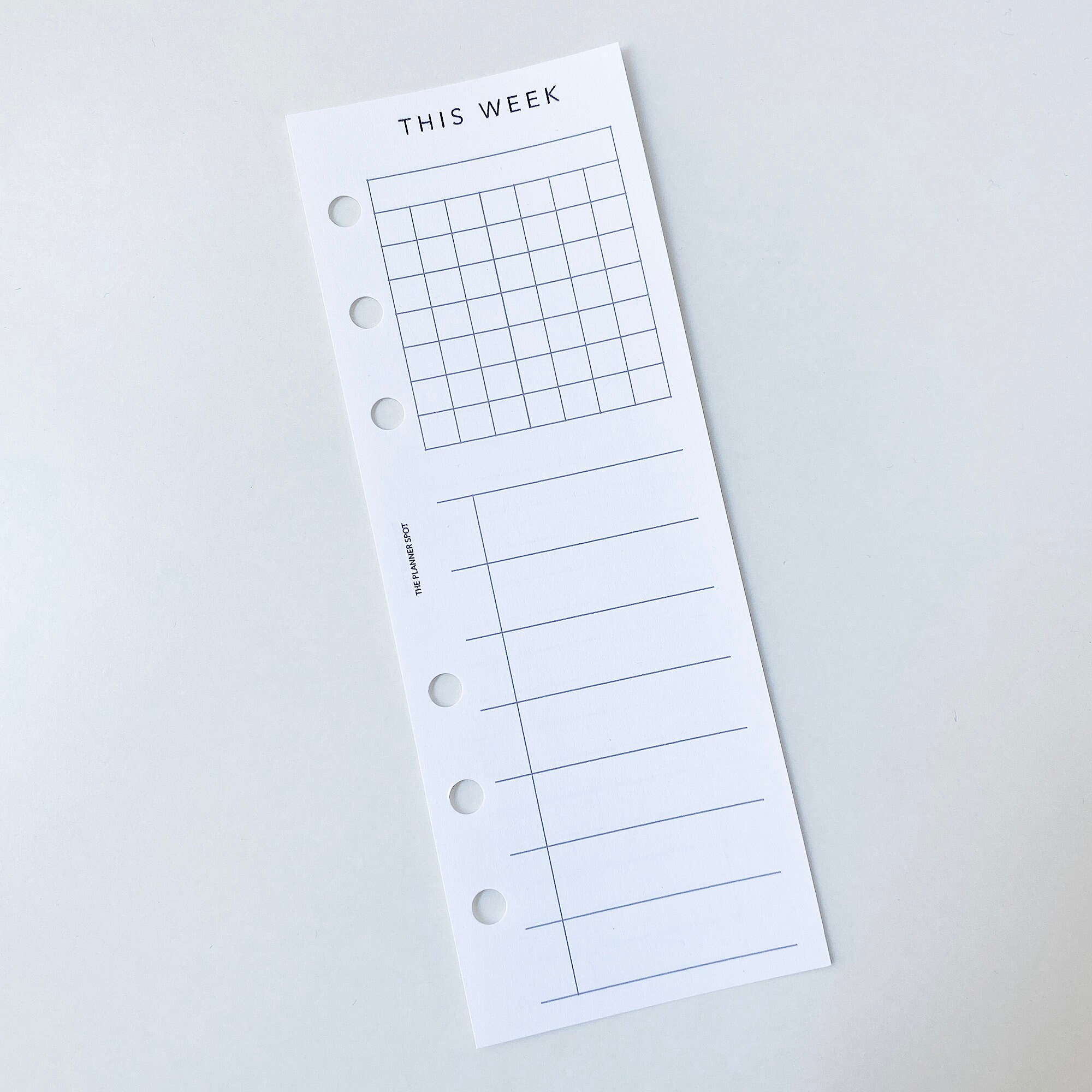 PRINTABLE Half Sheet Sidebar Planner Insert Personal Size - Etsy