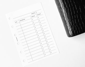 PRINTABLE Finances Planner Inserts - Pocket Size