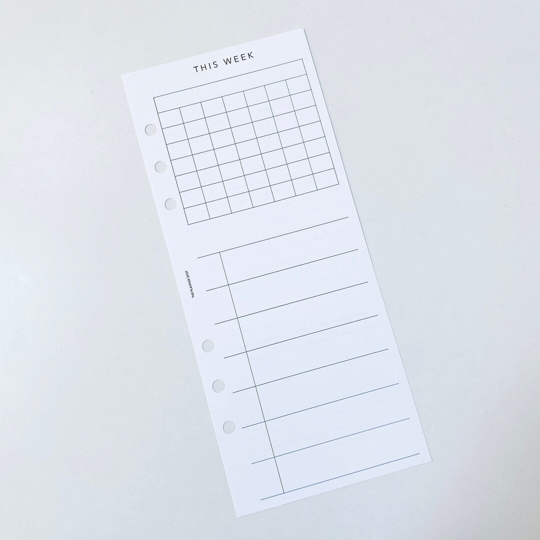 PRINTABLE Half Sheet Sidebar Planner Insert - A5 Size - Etsy