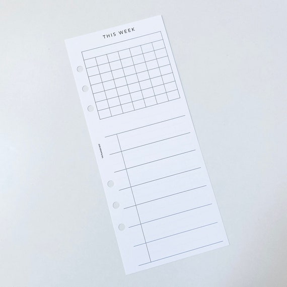PRINTABLE Half Sheet Sidebar Planner Insert A5 Size - Etsy