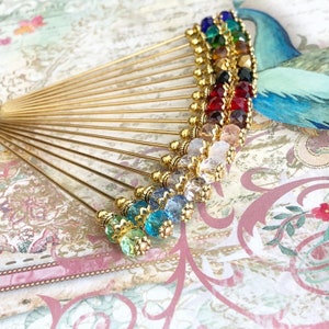 Crystal hijab pins/hat pins, scarf pins, brooches.