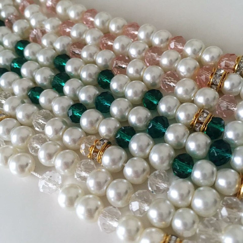 Pearl & crystal personalised tasbihs mibaha prayer beads image 6