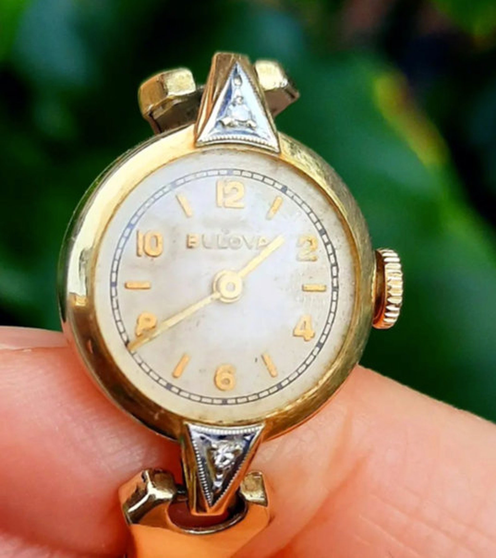 Your Girl 1936 Bulova american Girl Two Diamond Etsy