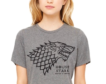 Game Of Thrones Inspired Winter is Coming Winterfell Stark Wolf Kids T Shirt 