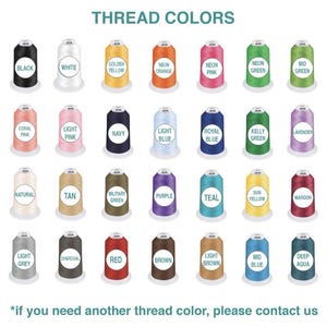 Pu&ograve; includere: Tabella dei colori dei fili con varie tonalit&agrave;. La tabella include colori come nero, bianco, giallo oro, arancione neon, rosa neon, verde neon, verde medio, rosa corallo, rosa chiaro, blu navy, blu chiaro.