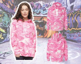 Pink Camo Hoodie Lil Peep Hellboy Hoodie Emo Rap Hoodie Hell Boy